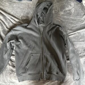 Gray Zip-Up Hoodie